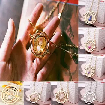 

2019 Hot Selling Harry P Necklace Gold Hermione Granger Time Turner Necklace Hourglass Necklace Rotating SPins Necklace