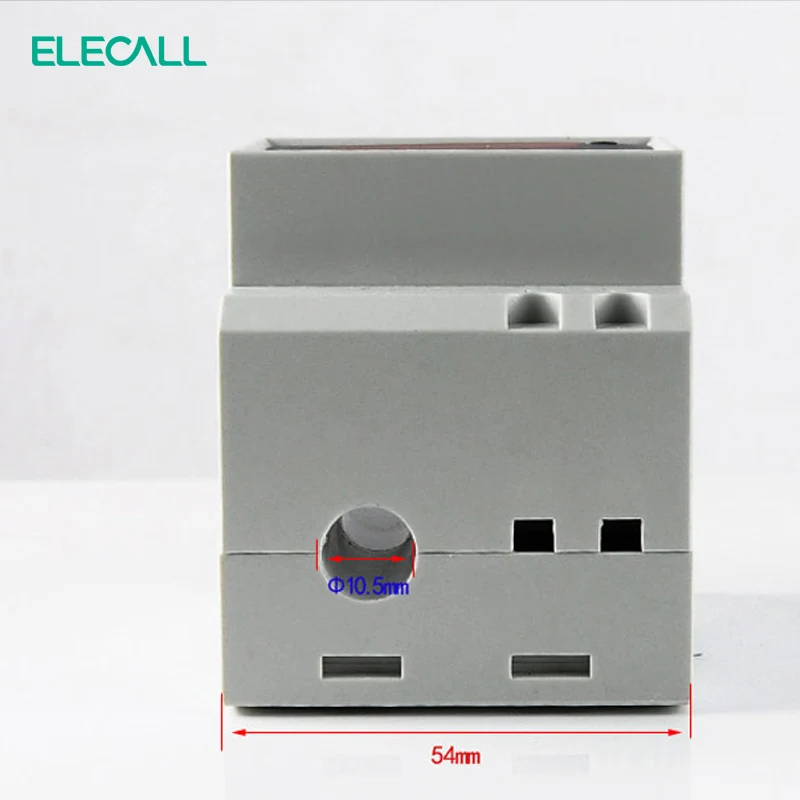 ELECALL D52-2048 din-рейка светодиодный Вольт Амперметр дисплей активный коэффициент мощности энергия AC 80-300 В 0-100.0A Амперметр Вольтметр