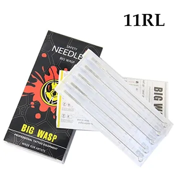 

BIGWASP Premium Quality Tattoo Needles 11 Round Liner (11RL) Disposable & Sterilized - 50pcs/box