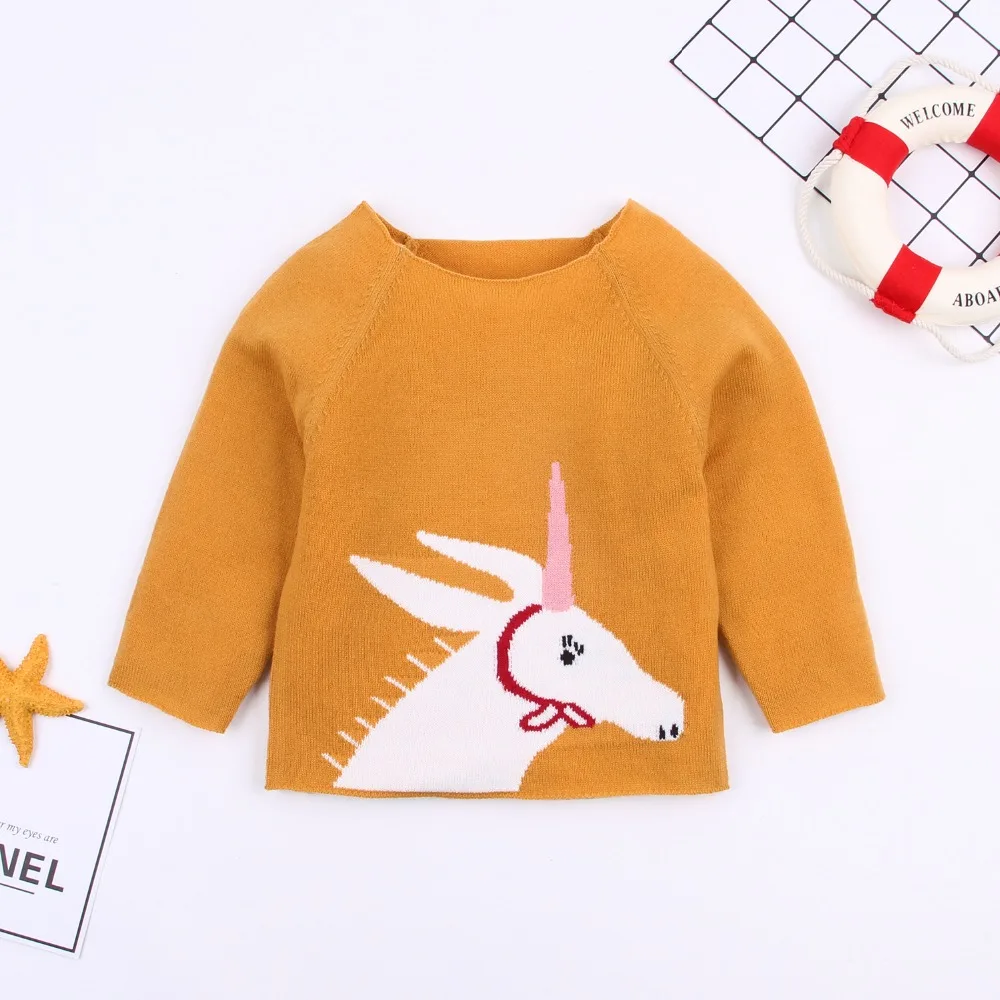 

Cute Unicorn Knitted Newborn Bebes Sweaters Pullovers Spring Long Sleeve Toddler Infant Knitwear Casual Outwear Children Clothes