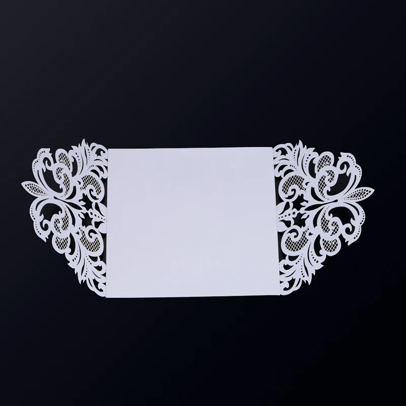  10 Pcs/ Set Wedding Party Invitation Card Decor Cards Envelope Delicate Carved Flower Wedding Party - 33030204123