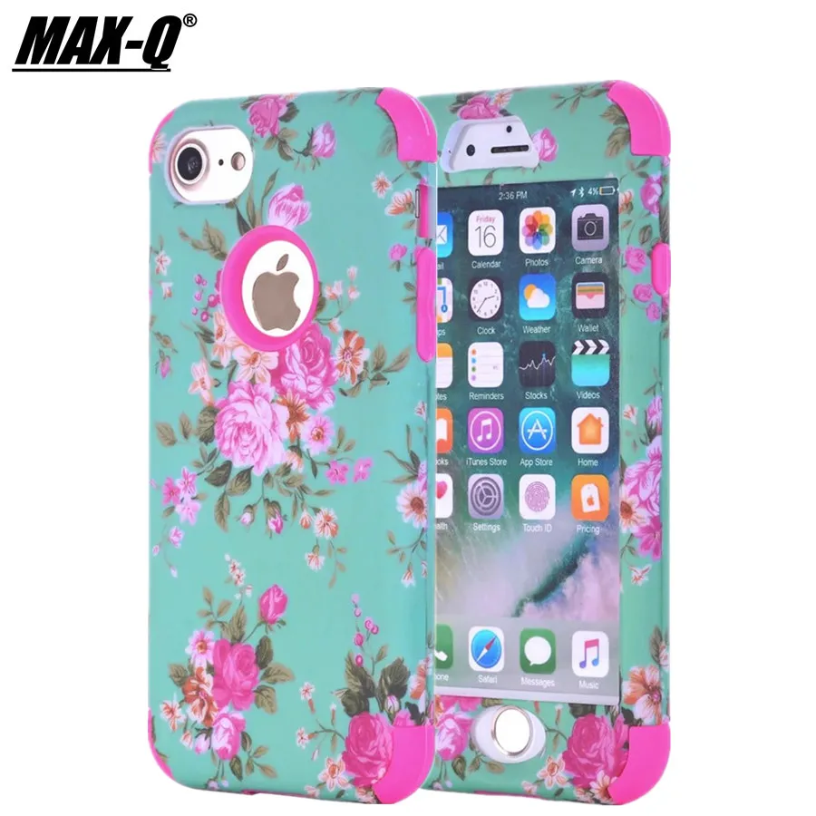 

For iPhone 6 Case Dual Layer Defender Case silicon For iphone 7 6s plus Hard Plastic 3 in 1 Heavy Duty Armor Hybrid Phone Cover