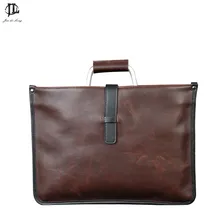 Ретро Мужская Crazy Horse PU кожаный портфель для ноутбука ноутбук коричневый бизнес сумка сумки мужские Размер: 38 см* 28 см