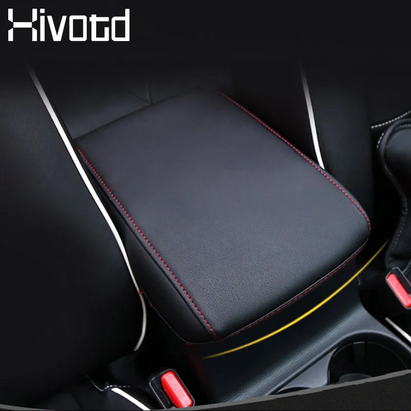 

Hivotd For Mazda CX-5 CX5 CX 5 2017 2018 2019 accessories leather Central Armrest box Protective Cover Pad interior Car styling