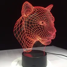 3D светильник, светодиодный светильник, настольная лампа, зарядка через USB, для спальни, гостиной, бара, атмосферный декор, светодиодный, акриловая лампа, леопард, Бэтмен, Череп, лампа