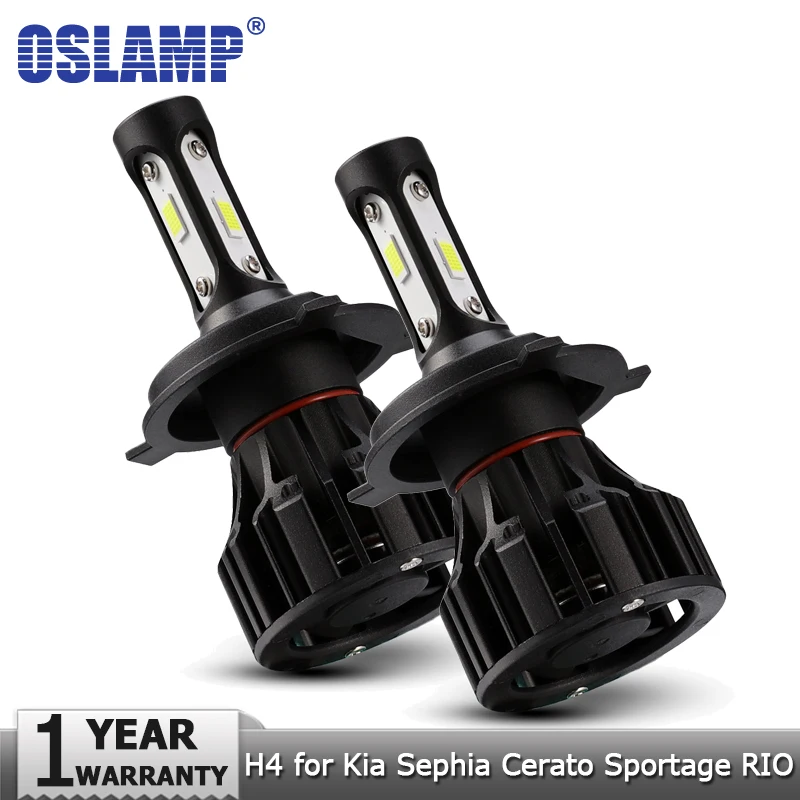 Светодиодный фонарь Oslamp H4 Hi lo для автомобиля 12 в 72 Вт 8000lm светодиодный налобный Kia