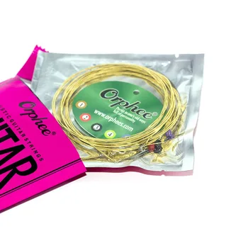 

1SET ACOUSTIC Guitar String Hexagonal core 8% nickel FULL Bronze Bright tone Extra light Extra Light Medium 6 Circles in Parcel