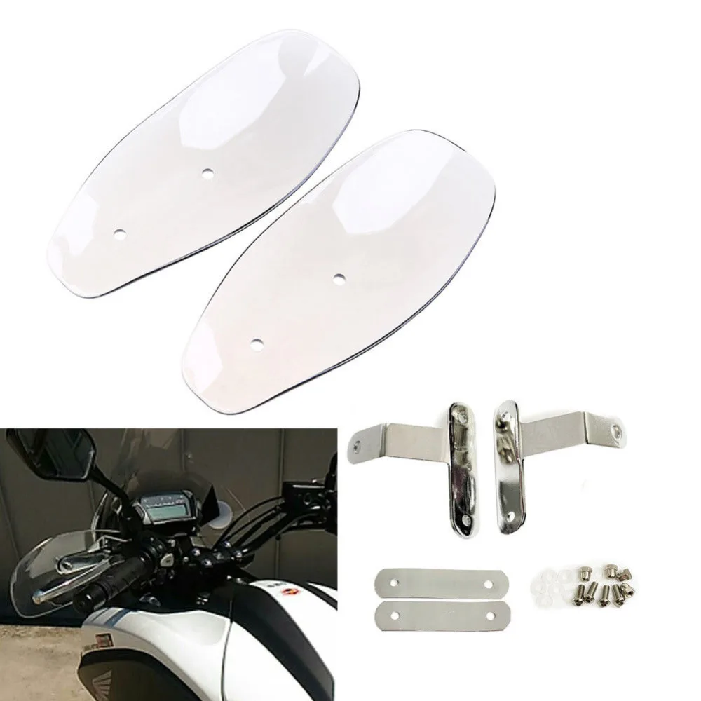 Прозрачный 1 Пара мотоциклетный Ручной отражатель защита от ветра защита для рук Защита от падения подходит для Harley Touring Honda Custom YAMAHA XV250 TT250R KAWASAKI