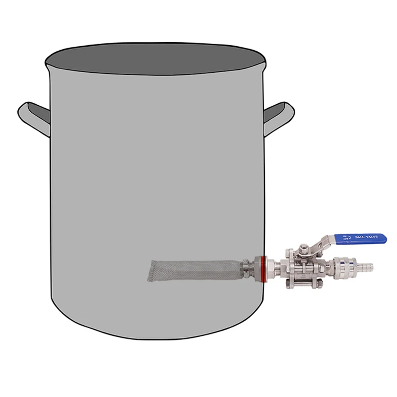 Набор для домашнего приготовления безшовных чайников/бочонок, быстроразъемный набор w/" Bazooka screen Beer Mash Tun, комплект из 3 предметов шарового клапана 304 SSS