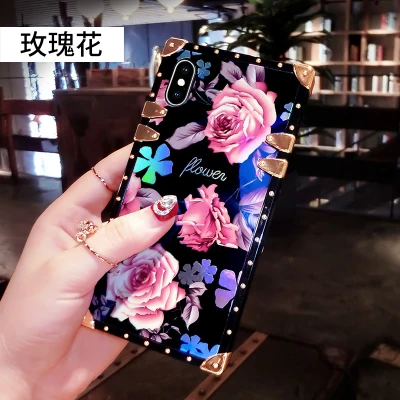 Чехол для iPhone 11 Pro XS Max XR X 8 7 6 6S Plus samsung Galaxy Note 10 9 8 S10E/9/8 Plus - Цвет: Big Rose