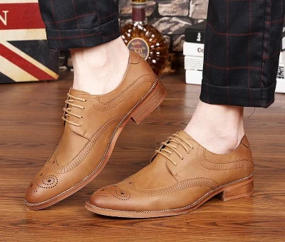 Мужские модельные туфли; chaussure homme2019; Новые повседневные деловые туфли с перфорацией в английском стиле; Мужская обувь; Zapatos de hombre157 - Цвет: 3