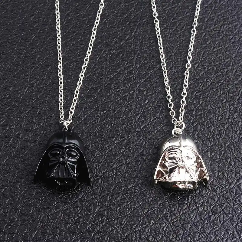 Movie Star Wars Darth Vader Helmet Pendant Necklace Silver Black Movie Star Wars Darth Vader Helmet