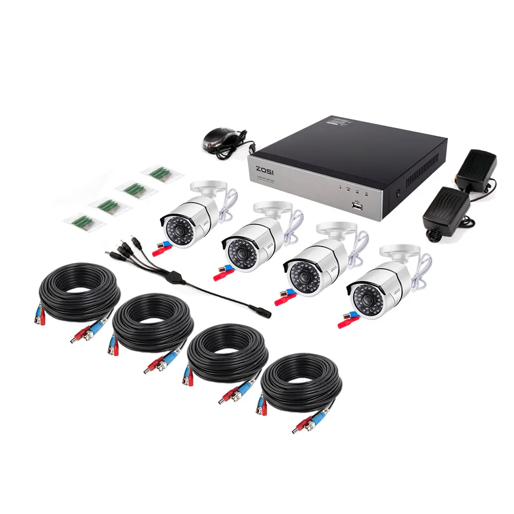  ZOSI HD 8CH CCTV System Set FULL 1080P DVR 4PCS 2.0MP 1920TVL IR Outdoor Security Camera System 8 C - 1868241905