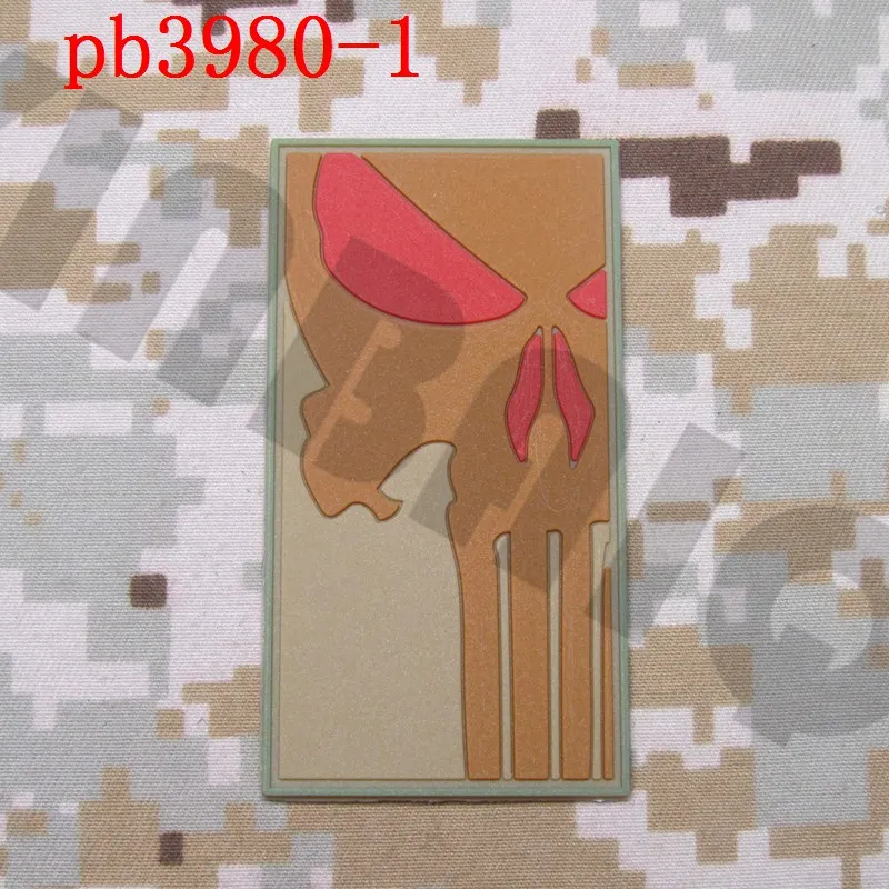 pb3980 Multicam 3D ПВХ патч Череп патч боевой тактический военный - Цвет: pb3980 Multicam