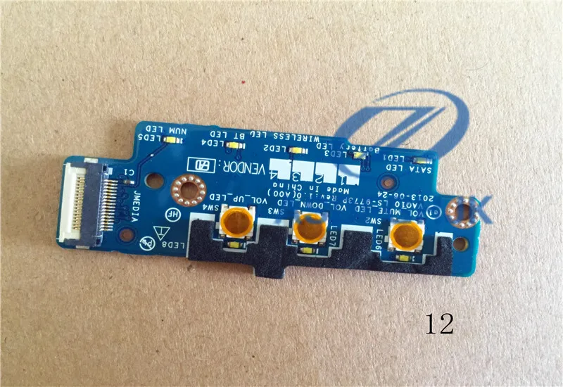 Originale Per Dell Precisione M4800 Media Pulsante Bordo Led Con Cavo Ls-9773P 100% Test Ok