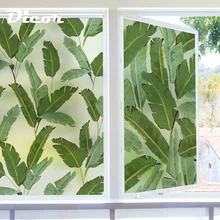 DICOR декоративная пленка для стеклянных наклеек виниловая 3D витражная пленка зеленые листья банана самоклеющиеся оконные пленки BLT1293