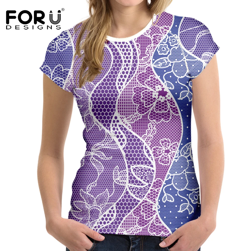 

FORUDESIGNS 3D Print T-shirt Women Harajuku Tees Shirts Feminism Ladies Casual T shirts Pattern Top Tee Hipster Plus Size Plain