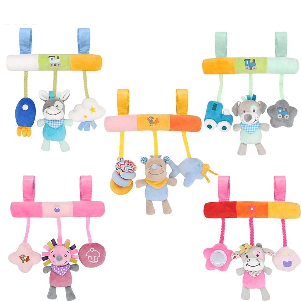 Игрушки для малышей мягкие животные плюшевые детские погремушки/мобильные игрушки подвесная коляска детские игрушки с колокольчиком