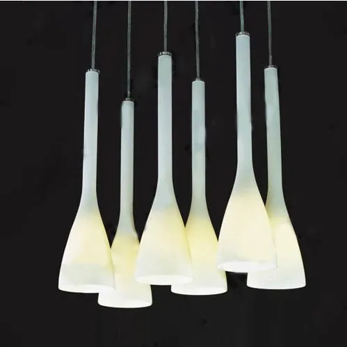 ФОТО Modern chandelier Cream white glass dining room pendant lamp Home decorationhanging light E27 110V 240V Free shipping