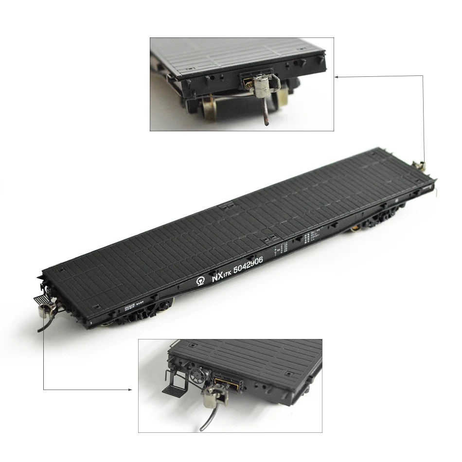 

Model train transport truck parts compartment flat transport truck toy cargo cabin scene making diorama simulation Plastic