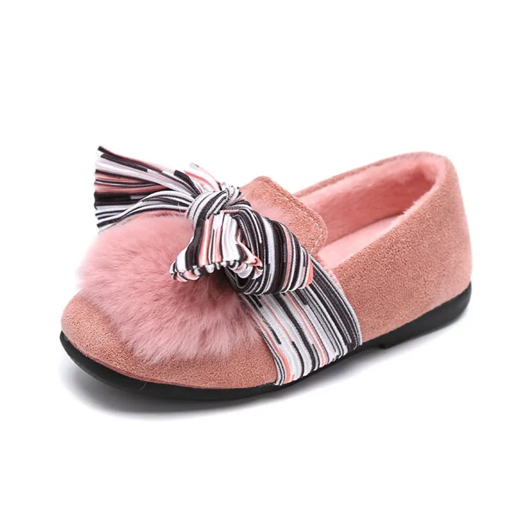 

Winter Warm Princess Girls Shoes with Plush Little Kids Flats Casual Toddler Baby Girl Shoes 1 2 3 4 5 Years Old