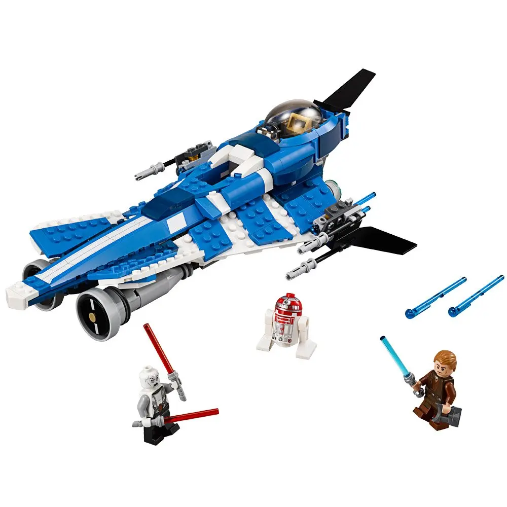 

391pcs New Compatible LegoINGlys Star Wars Anakin's Custom Jedi Starfighter Building Kit Blocks Toys for Children Gift Bricks