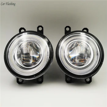 

Car Flashing 2pieces LED Angel Eyes Fog Light Lamp DRL Daytime Running Light Daylight 2 Functions DRL For Toyota Avensis 2009-16