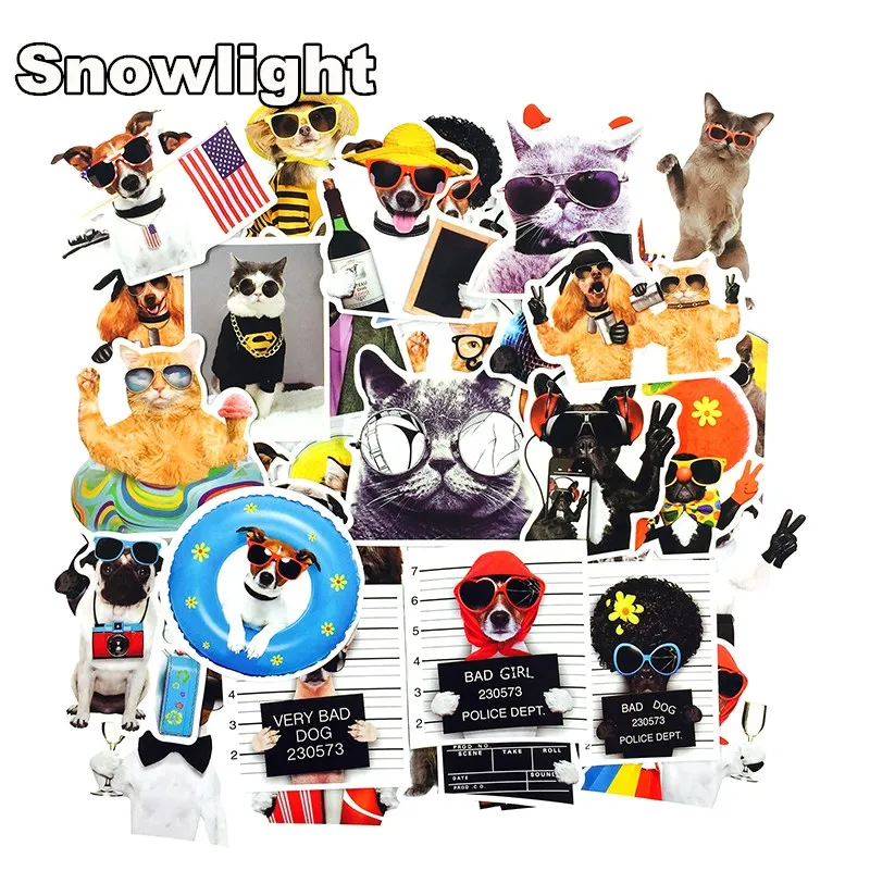 38PCS Colorful Waterproof Sticker Spoof  Animal Cartoon Game Stickers for DIY Skateboard Guitar Suitcase Laptop Bicycle Stickers