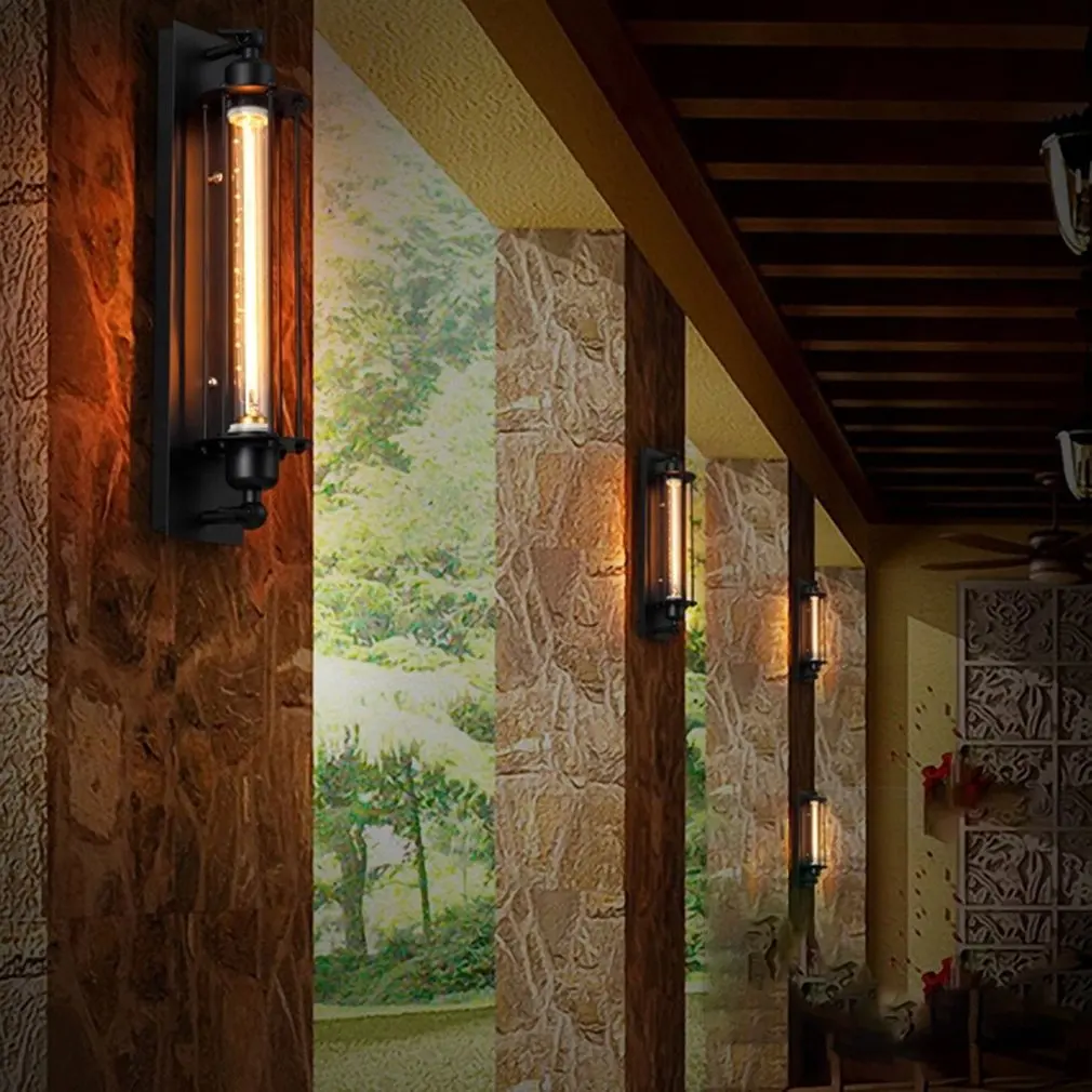 

American Industrial E27 Wall Mounted Vintage Wall Lamp Hanging For Bar Corridor Living/Dining Room Home Decor 220V Waterproof