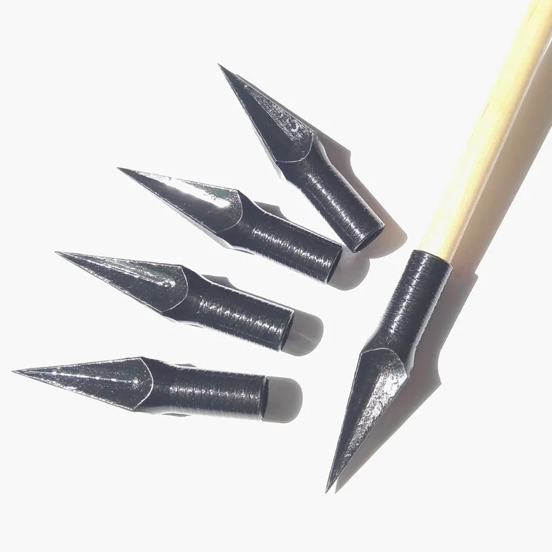 6pk Archery Broadhead Black Stainless Steel Hunting Arrowheads