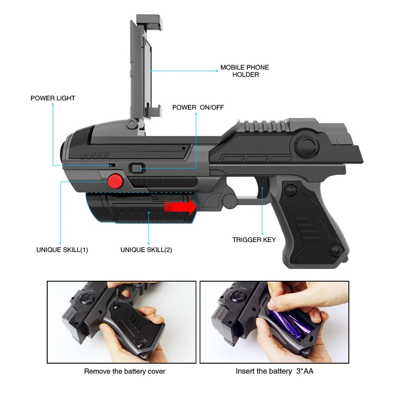 AR guns G9 настоящие мобильные игры Дополненная реальность умный подарок декомпрессионные игрушки ручки Горячие AR игровые пушки Bluetooth детские игрушки