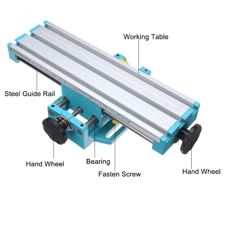 Mini Precision Milling Machine Worktable Multifunction Drill Vise Fixture Working Table X Y-axis adjustment Coordinate table