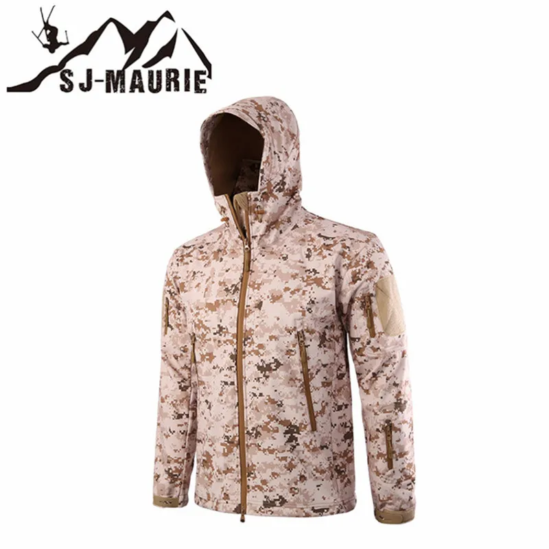 

Outdoor Camouflage Waterproof Softshell Windproof Tactical Hunting Jacket Fishing Trekking Fleece Men Coat Army Military Jacket
