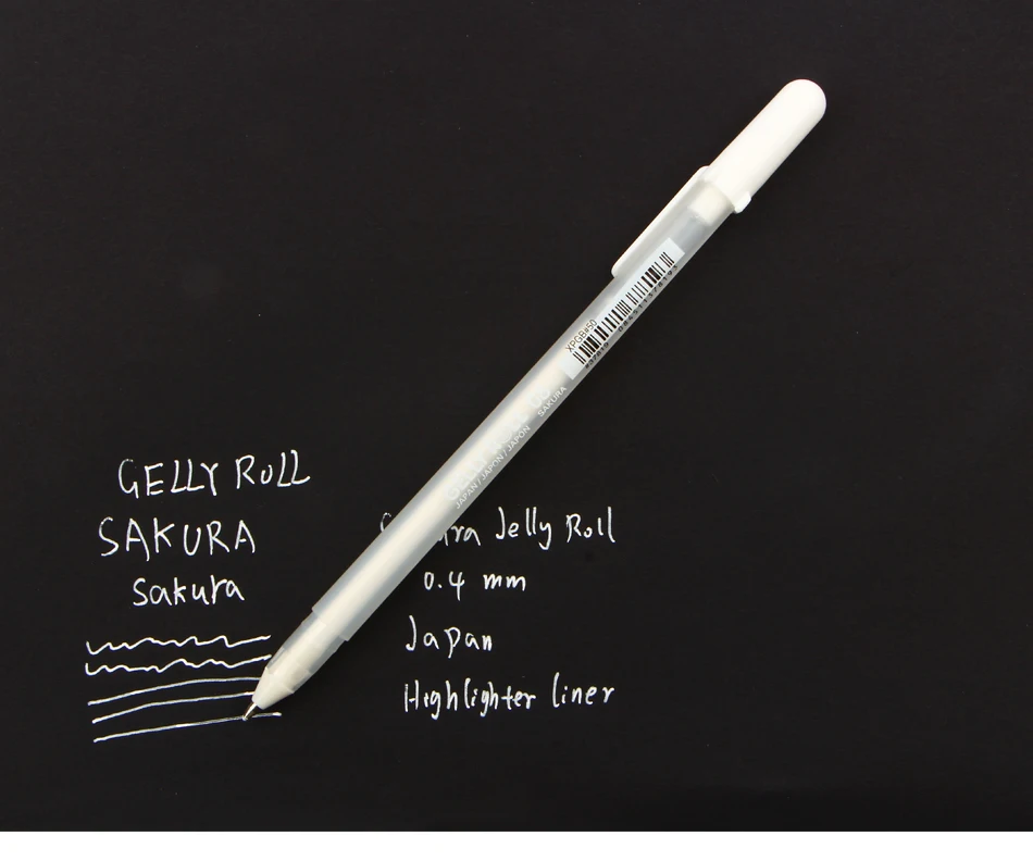 Японский импортный желе рулон 0,8 мм Белый Цвет гелевая ручка лайнер для художественного маркера дизайн комикс/манга Живопись принадлежности