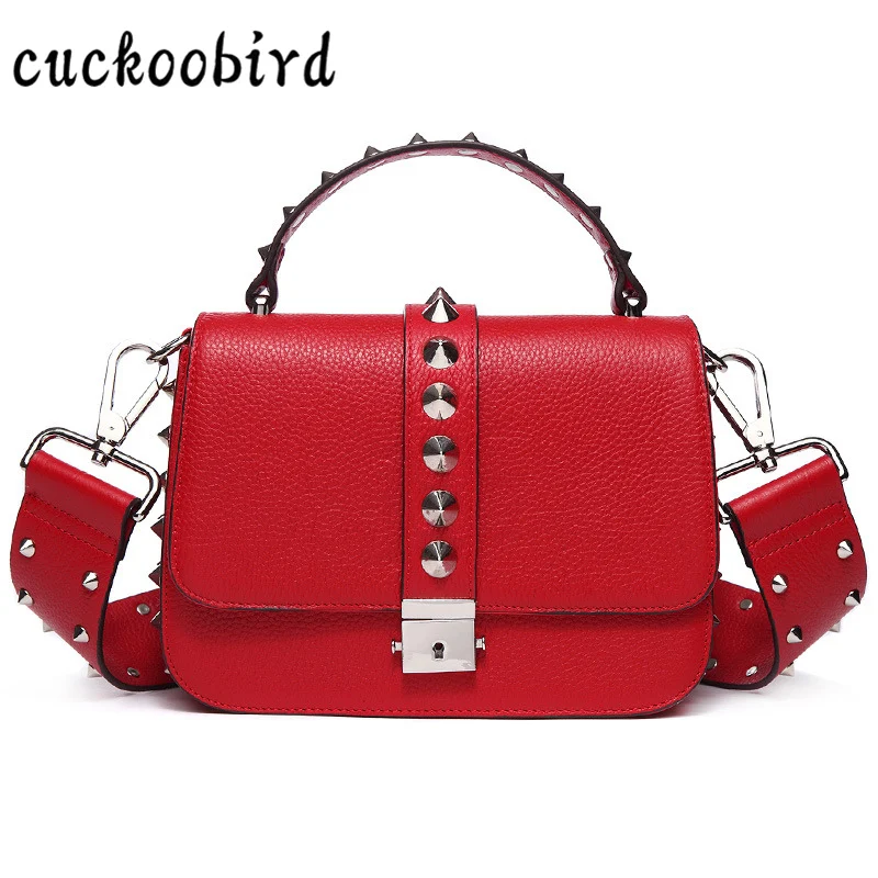 

Fashion Leather HandBags Women Genuine Leather Bags Real Cow Leather Messenger Bags Solid Summer Designer Luxury Brand River Bag