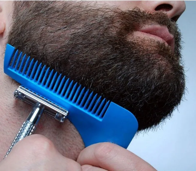 

1pc Beard Shaping Tool Beard Styling Template Shaping Comb for Hair Beard Trimming Lines Modelling Tools Shaving Brush for man