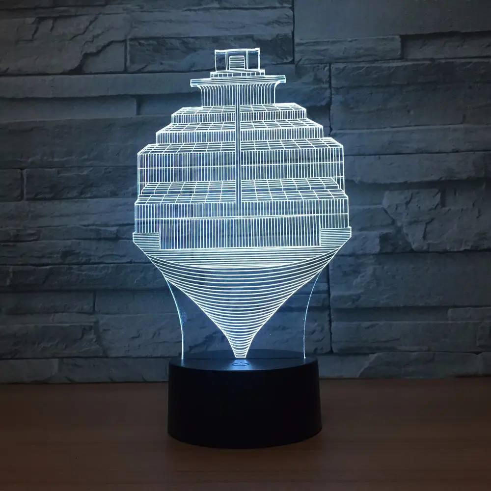 

3D 7 color night light gyroscope led decorative small table lamp 1346