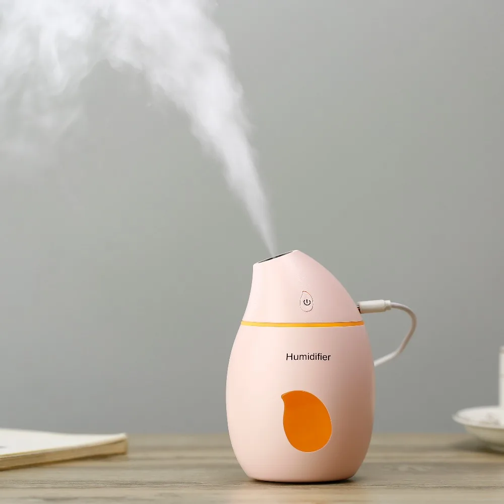 

Mini USB Cute Mango Air Humidifier Silent Ultrasonic Diffuser Mist Maker Colorful Changing LED Night Light for Home Office Car