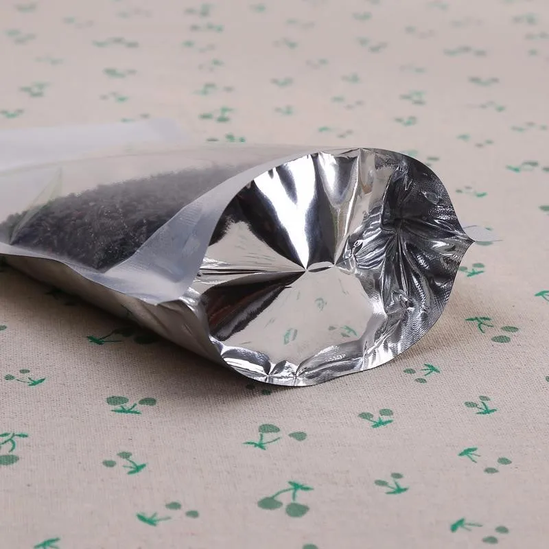 Discount 13*18cm 2000pcs Reusable Stand up Translucent Aluminium foil Bag Zip Lock Grip seal 3