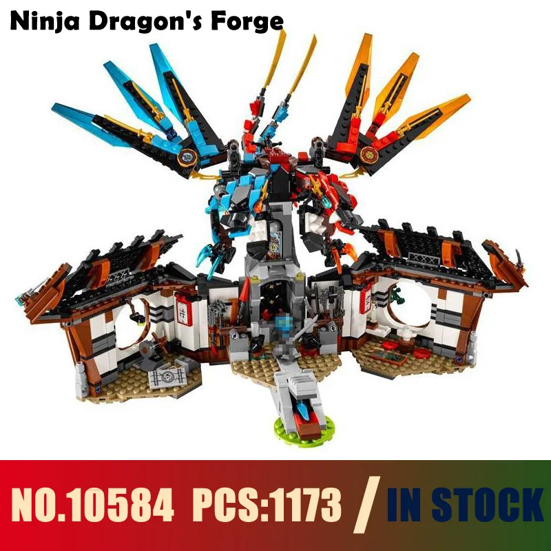 

Models building toy 10584 1173PCS Ninja Dragon's Forge Building Blocks Compatible with lego Ninja 70627 toys & hobbies