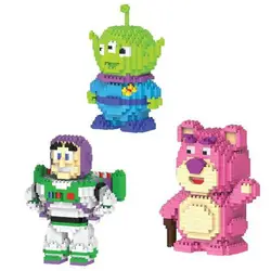 Новая история игрушек 4 Buzz Lightyear Alien Bear маленькие частицы фигурки строительные блоки кирпичи детские игрушки B545