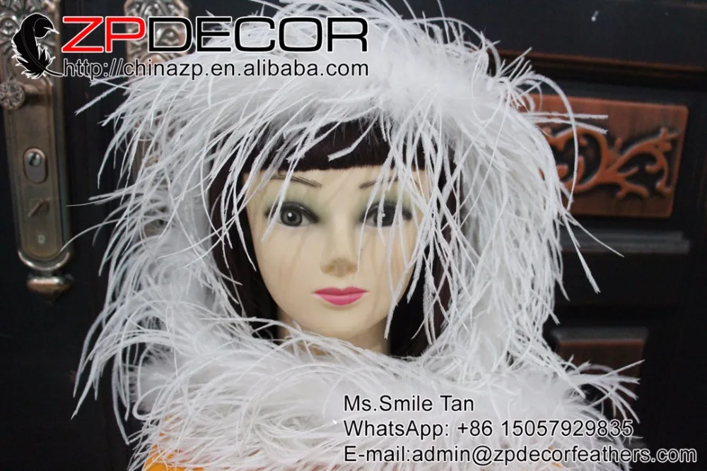 white ostrich feathers boa (6)