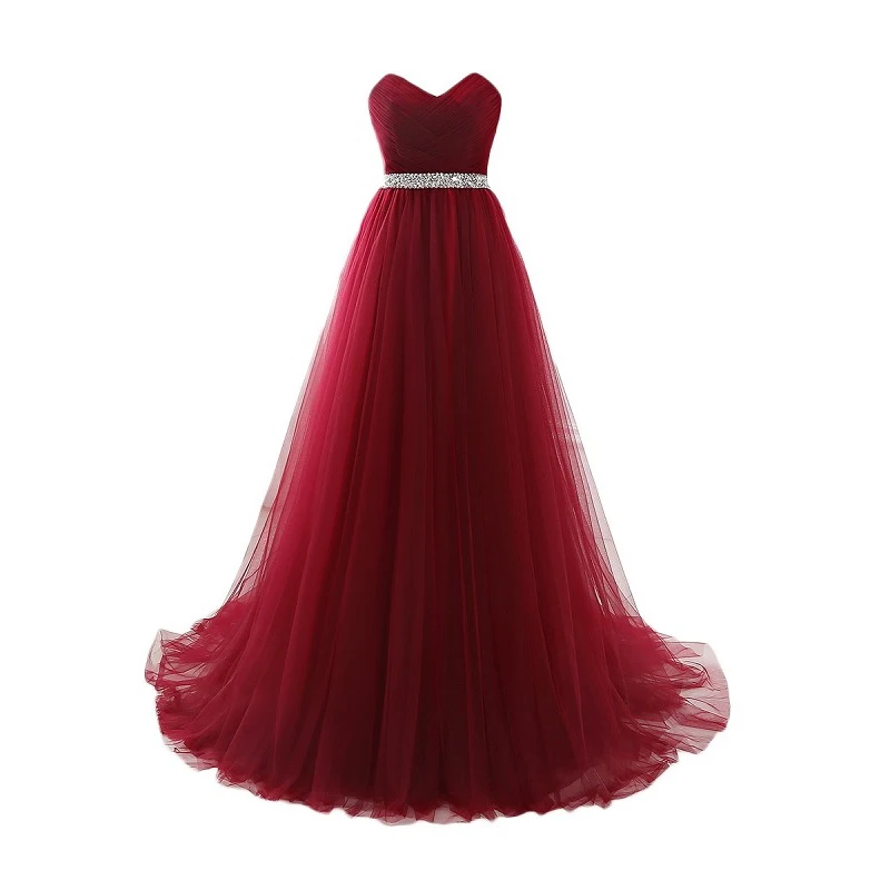

Women's Strapless High Waist Appliques Dress