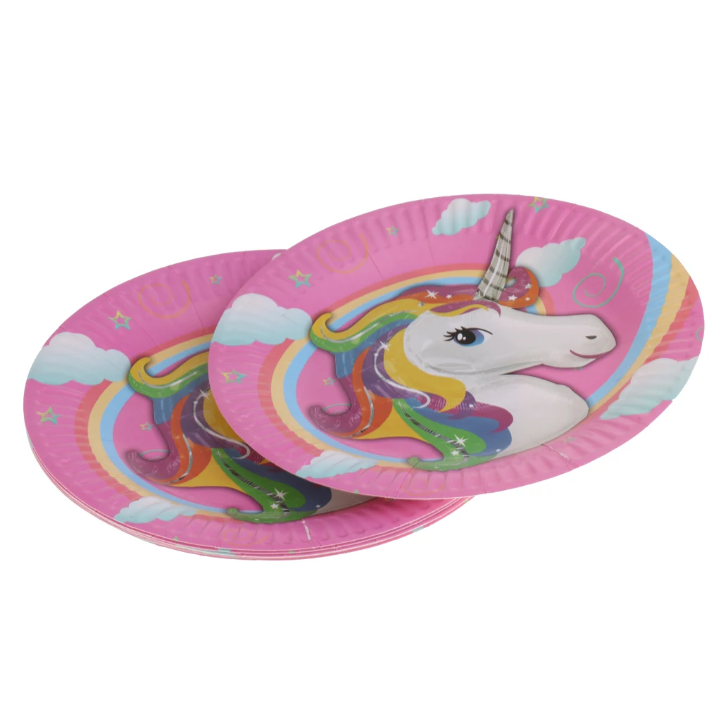 10pcs Cute Catoon Animal Paper Plate Disposable Tableware Supplies for Birthday Party Accessories