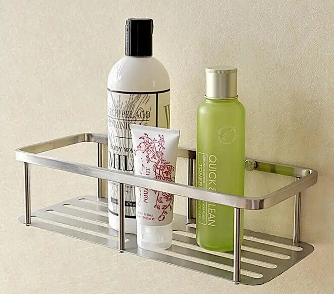 Free Shipping 304 Stainless Steel bathroom brushed nickel basket