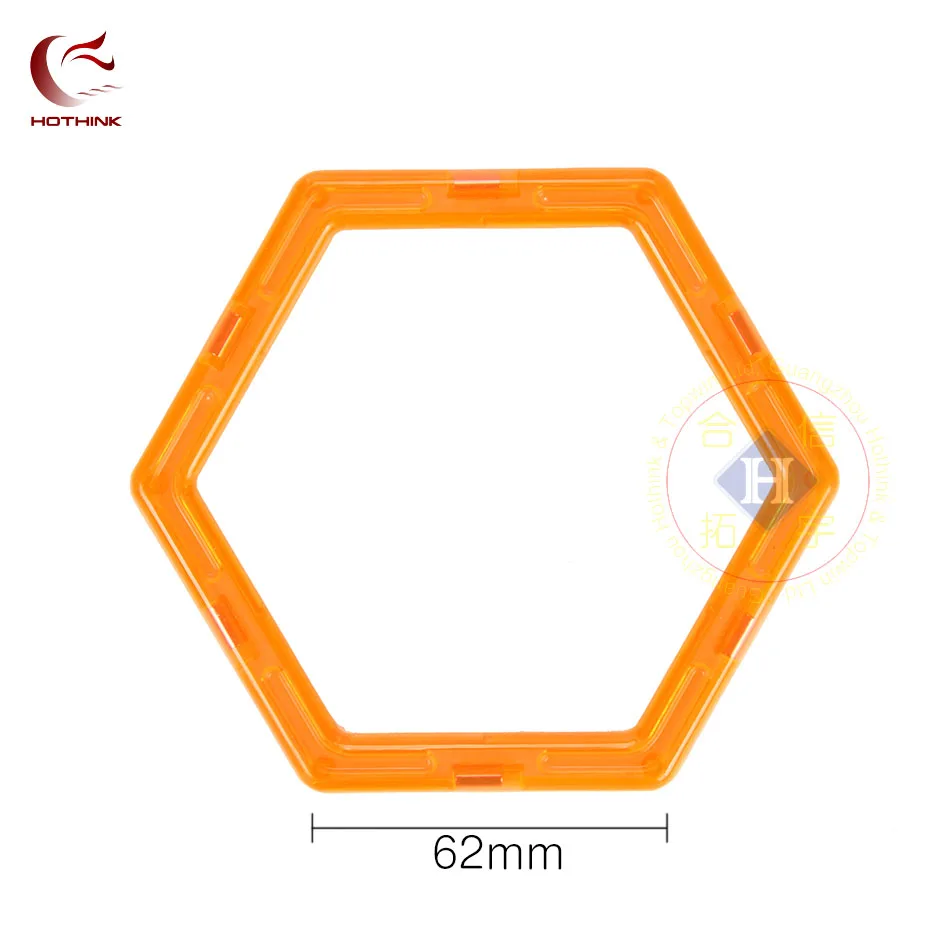 Hothink 5 шт. большой размер шестиугольник магнитного здания конструктор Сделай Сам Кирпичи части аксессуар конструкция магнит модели образовательных игрушек