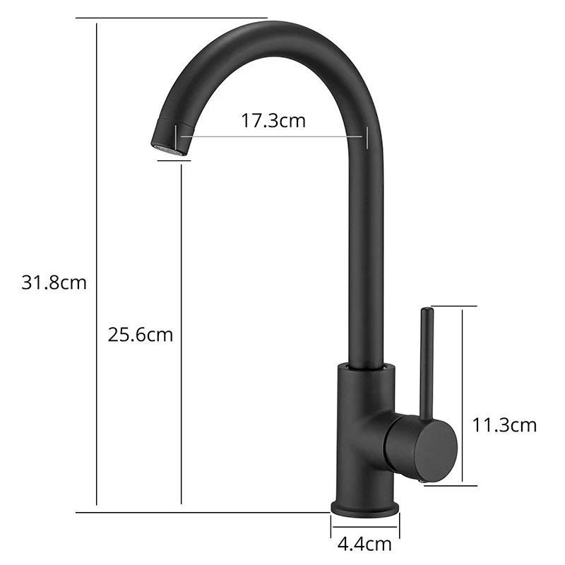 Fapully Brass Kitchen Faucet Black Faucet 360 Degree Swivel Single Handle Vessel Sink Vintage Brass Kitchen Mixer Tap Torneira