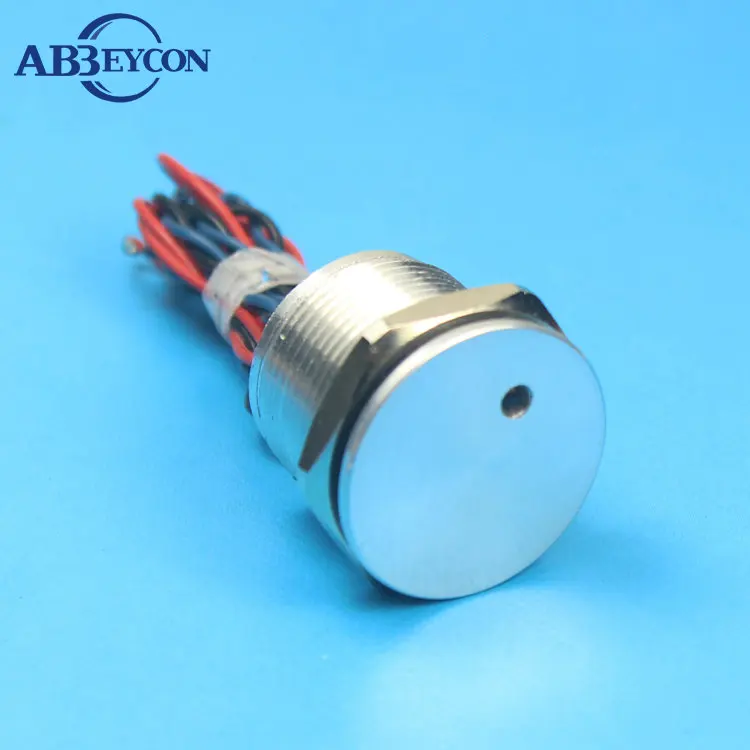 

22mm Latching On-Off 12V/24V RGB Illuminated light Dot LED electrical General Aluminium Alloy 300mm wire Light piezo switch