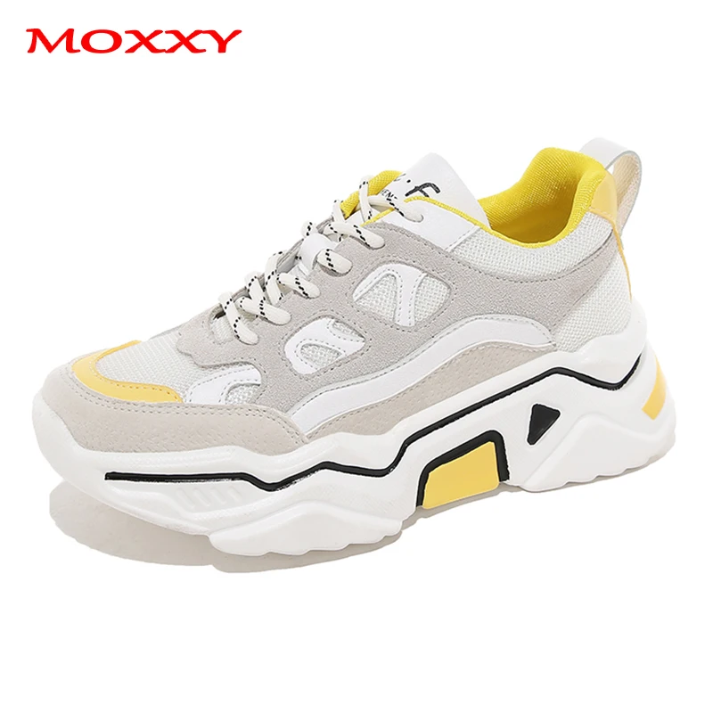 Fashion Brand Yellow Sneakers Women Shoes Female basket femme Dad Chunky Sneakers Designer Trainers Casual Shoes chaussures