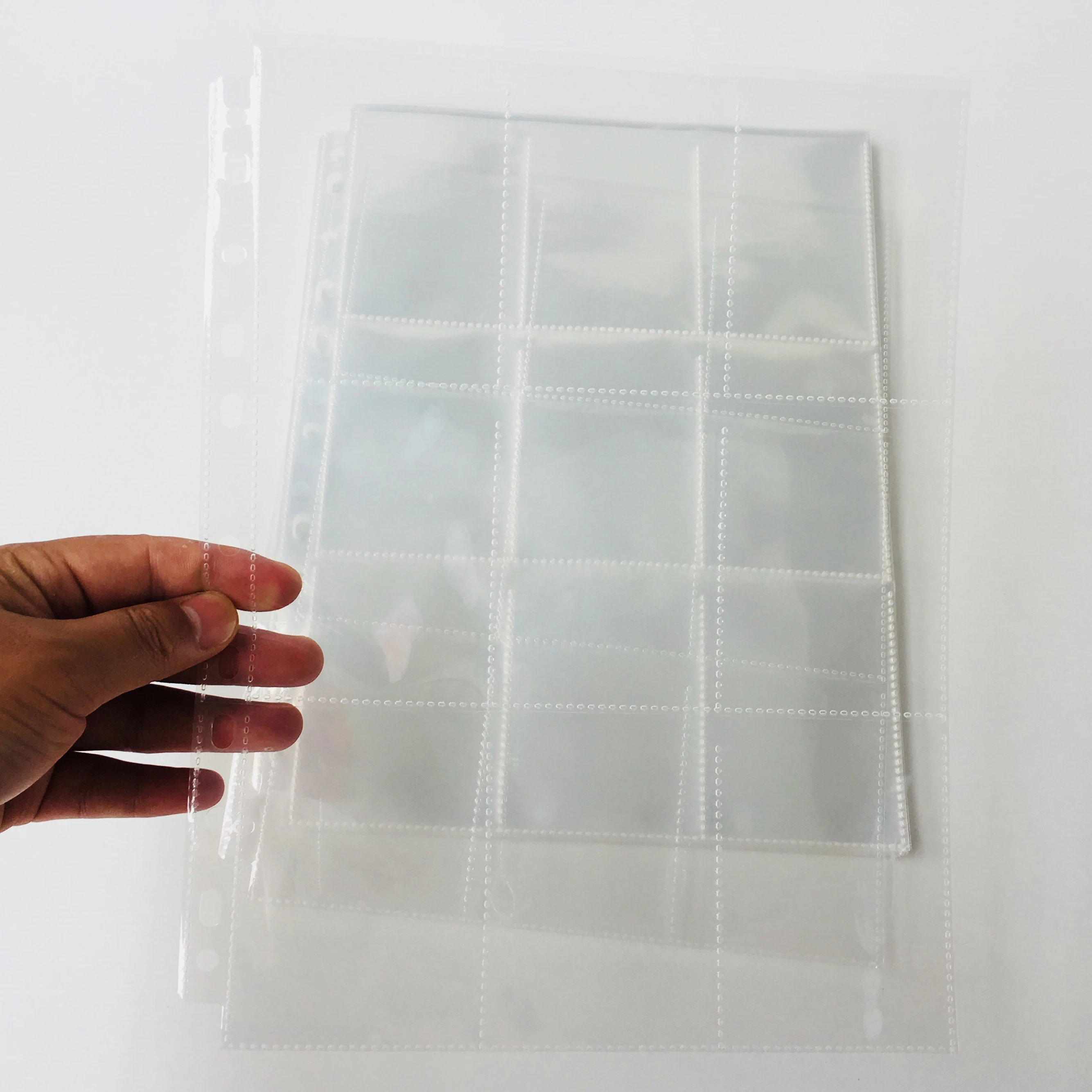 

20 Pages Choice, 9-Pocket Clear Series Card Page Protector for Standard Size Cards